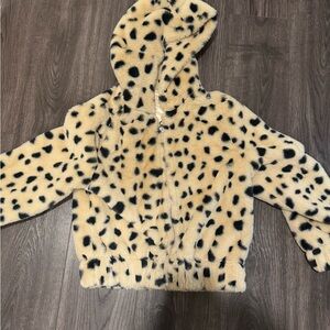 Hannah banana Kids fur jacket size 10